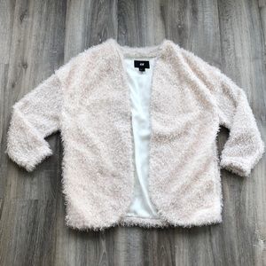 White fluffy cardigan